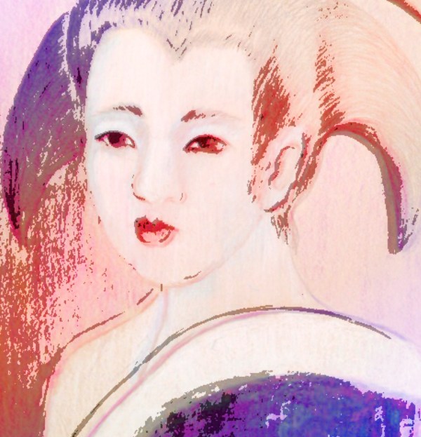 Geisha Drawn In A Kyoto Hotel Room